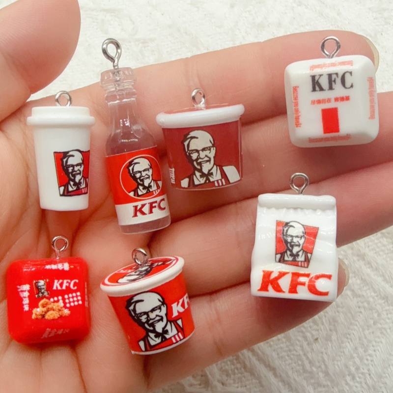 Novelty Gifts - พวงกุญแจถุงอาหารเรซิ่นลายการ์ตูน 10 ชิ้น เหมาะสำหรับตกแต่งกระเป๋า ตัวเลือกที่ดีที่สุดสำหรับของขวัญ