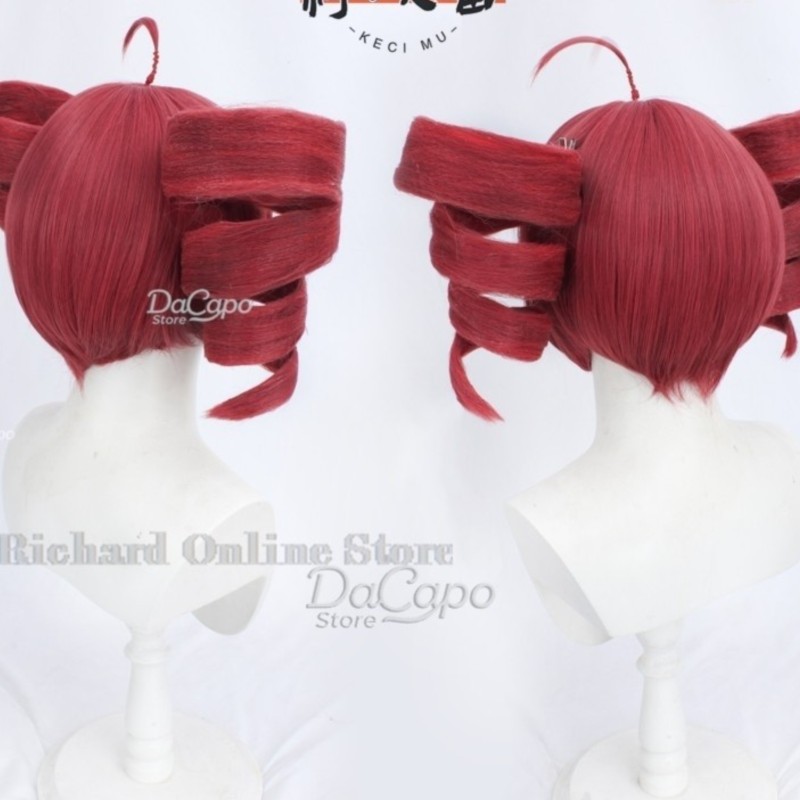 Anime Cosplay Wig Heat Resistant - วิกผมคอสเพลย์ Kasane Teto 6 แบบ วิกผมยาวแบบหางม้าสีชมพูแดง