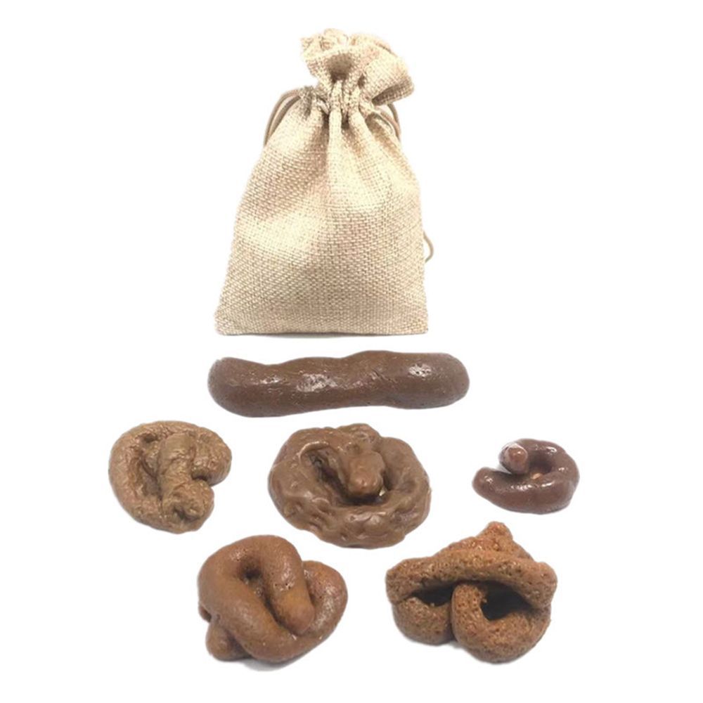 Fake Poop Gag Gift - 6 ชิ้น ของเล่นแกล้งกัน ของขวัญสุดฮา รูปอึเหมือนจริง ช่วยคลายเครียด