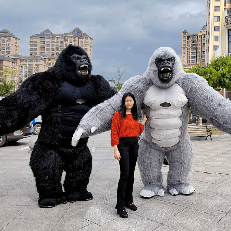 ชีวิตจริง Inflatable Gorilla M - Inflatable Dinosaur Costume Adult บทวิจารณ์และราคา