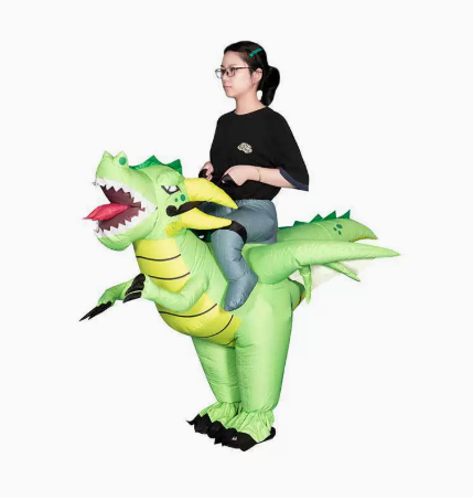 ชุดคอสเพลย์นักขี่มังกรเป่าลมสำ - Inflatable Dinosaur Costume Adult บทวิจารณ์และราคา