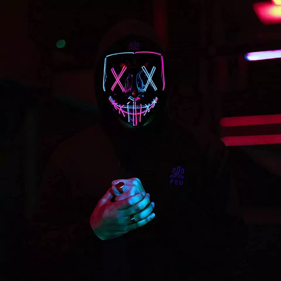 LED Light Up หน้ากากสำหรับเทศก - Led Purge Mask Halloween บทวิจารณ์และราคา