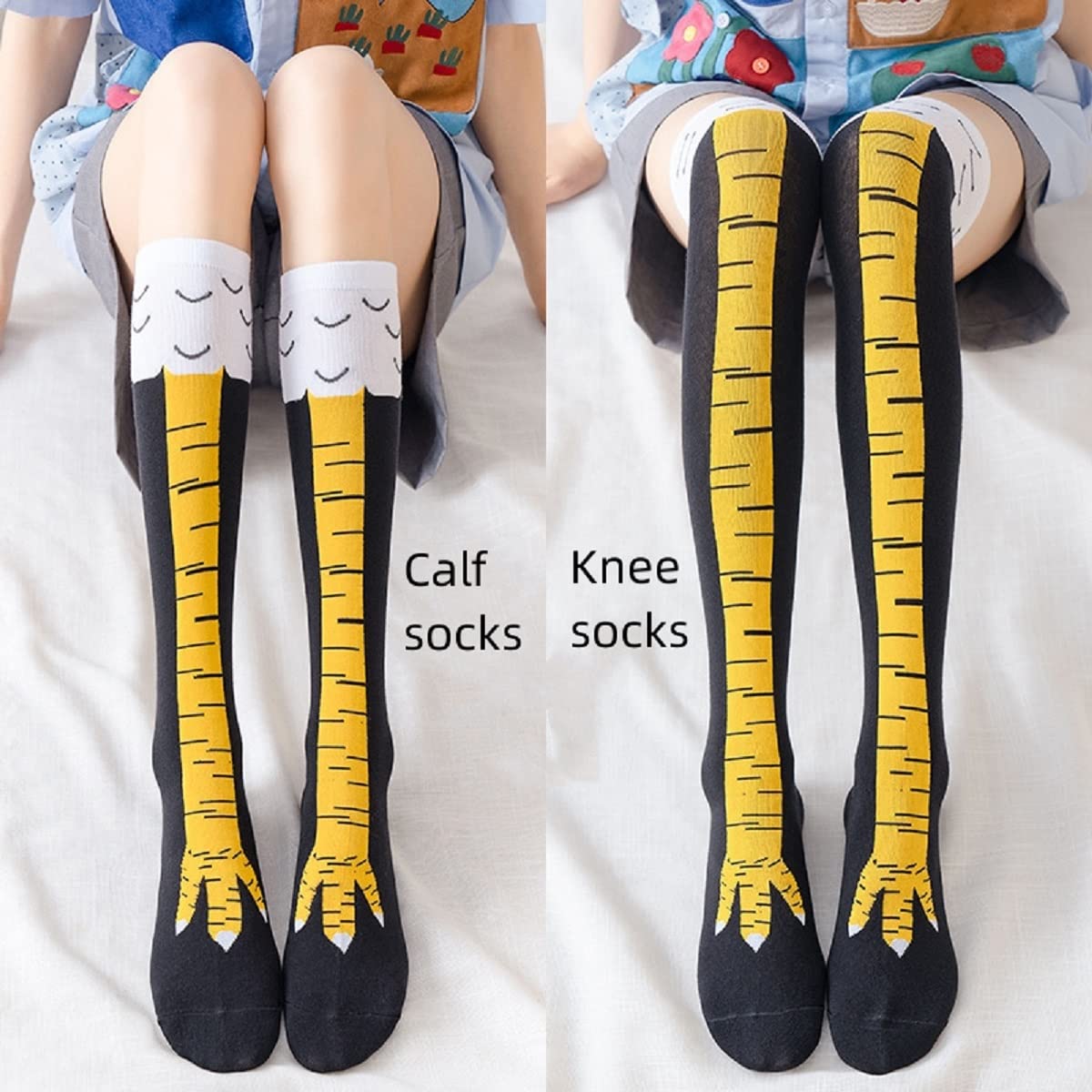 ถุงเท้าลายเท้าไก่ 1/2 คู่ สำหร - Funny Chicken Leg Socks บทวิจารณ์และราคา