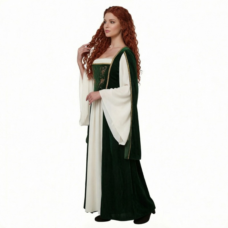 ชุดคอสเพลย์ยุคกลางใหม่ ชุดเดรส - Medieval Renaissance Dress Women บทวิจารณ์และราคา