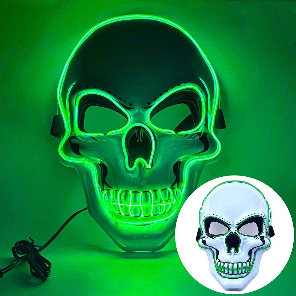 แฟชั่นหน้ากากกะโหลกฮาโลวีน ไฟ  - Led Purge Mask Halloween บทวิจารณ์และราคา