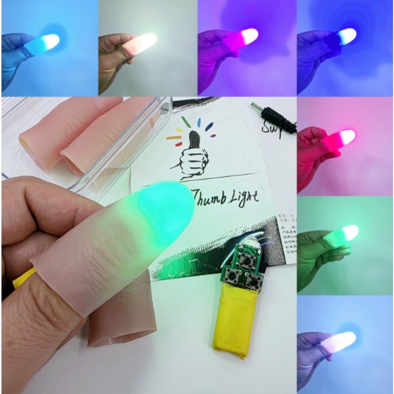 ชุดไฟ 7 สี แบบคู่ ชาร์จได้ แสง - Thumb Tip Magic Trick Set บทวิจารณ์และราคา