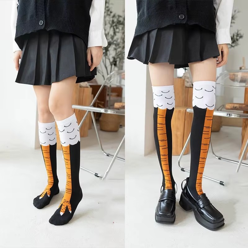 1/2/3Pcs ตลกไก่ PAW ถุงน่อง Ov - Funny Chicken Leg Socks บทวิจารณ์และราคา