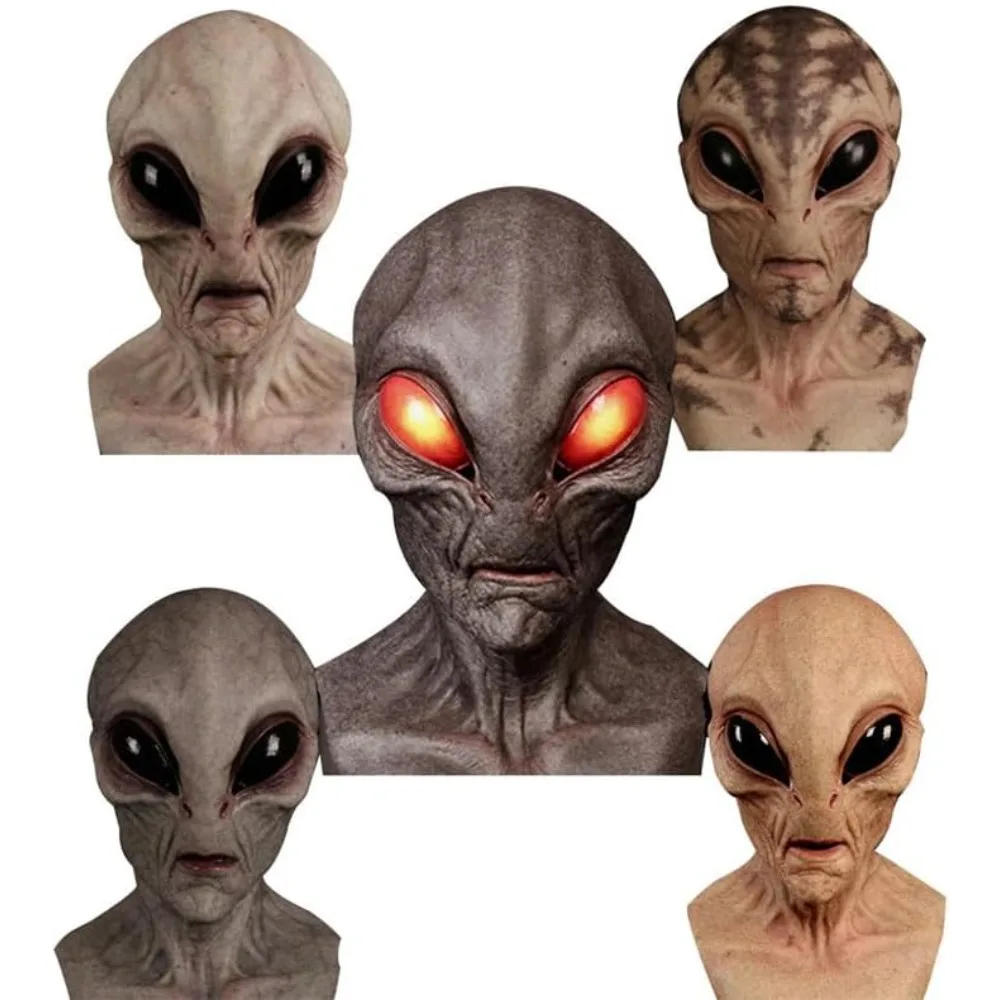 เครื่องแต่งกายฮาโลวีนหน้ากากได - Latex Alien Mask Realistic บทวิจารณ์และราคา