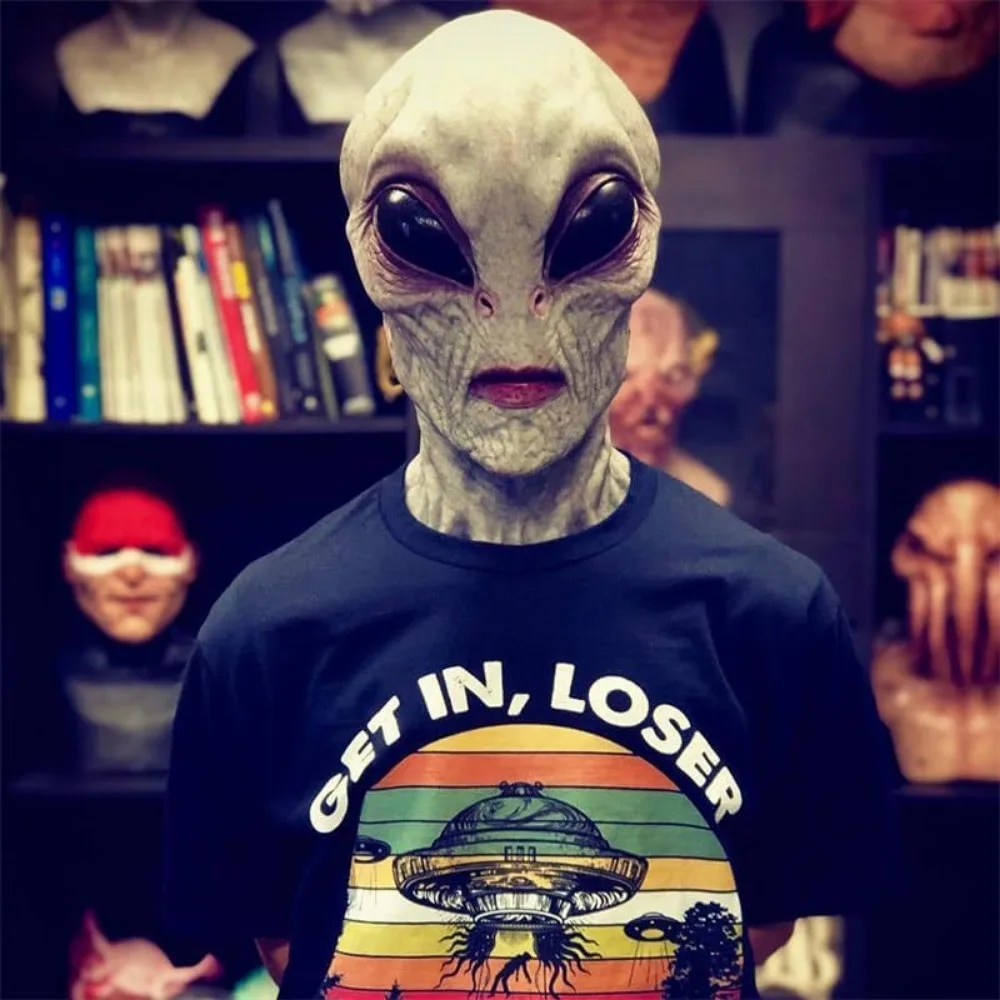 เครื่องแต่งกายฮาโลวีนหน้ากากได - Latex Alien Mask Realistic บทวิจารณ์และราคา