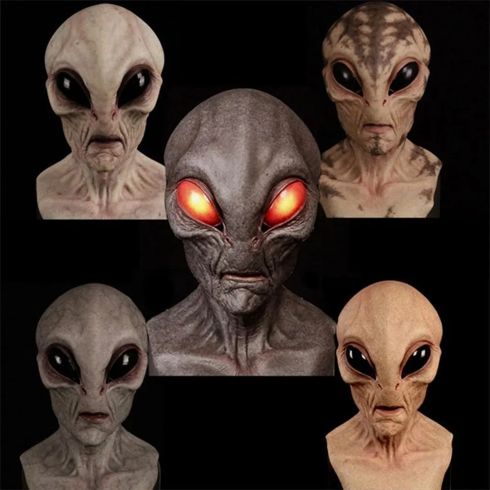 เครื่องแต่งกายฮาโลวีนหน้ากากได - Latex Alien Mask Realistic บทวิจารณ์และราคา