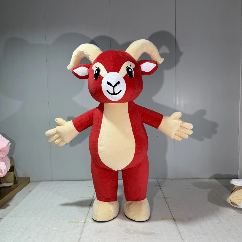 ชุดมาสคอตแพะแดงแบบเป่าลม ชุดตั - Costumes บทวิจารณ์และราคา