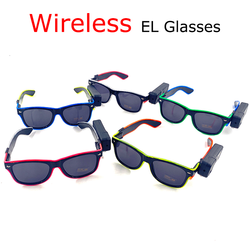 ไร้สาย Cool LED แว่นตากันแดดสํ - Glow In The Dark Party Glasses บทวิจารณ์และราคา